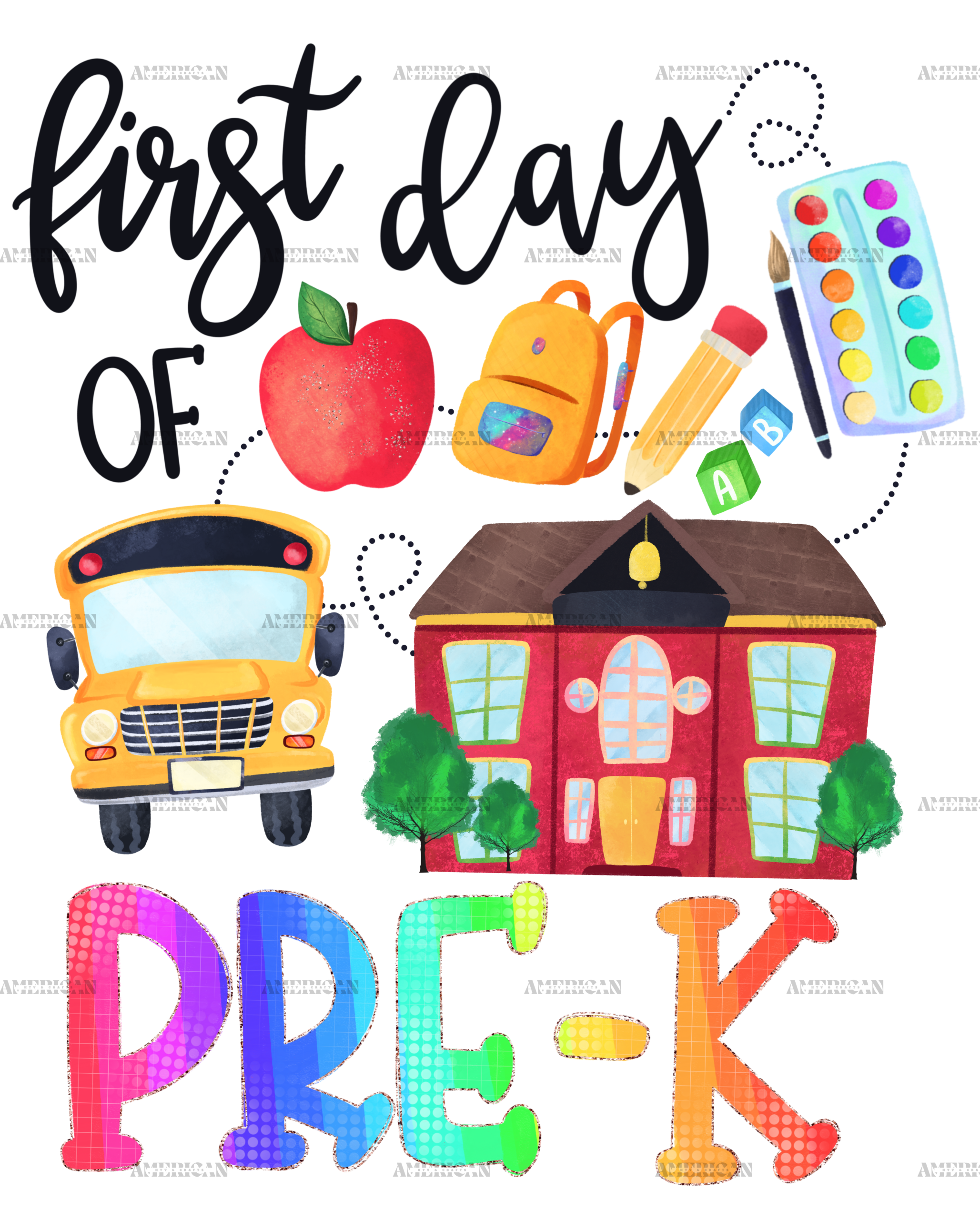1st Day Of Pre-K DTF Transfer