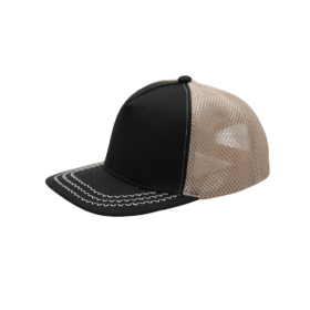 Alternative view of 2-Tone Zigzag Design Meshback Caps