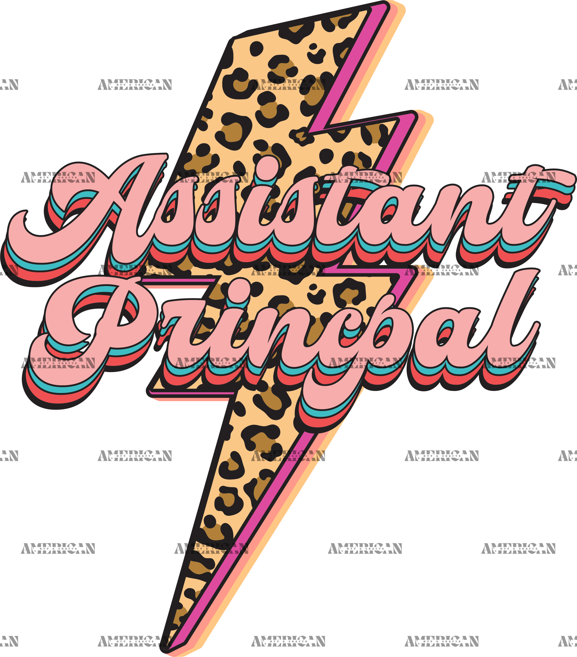 Assistant Principal Bolt DTF Transfer