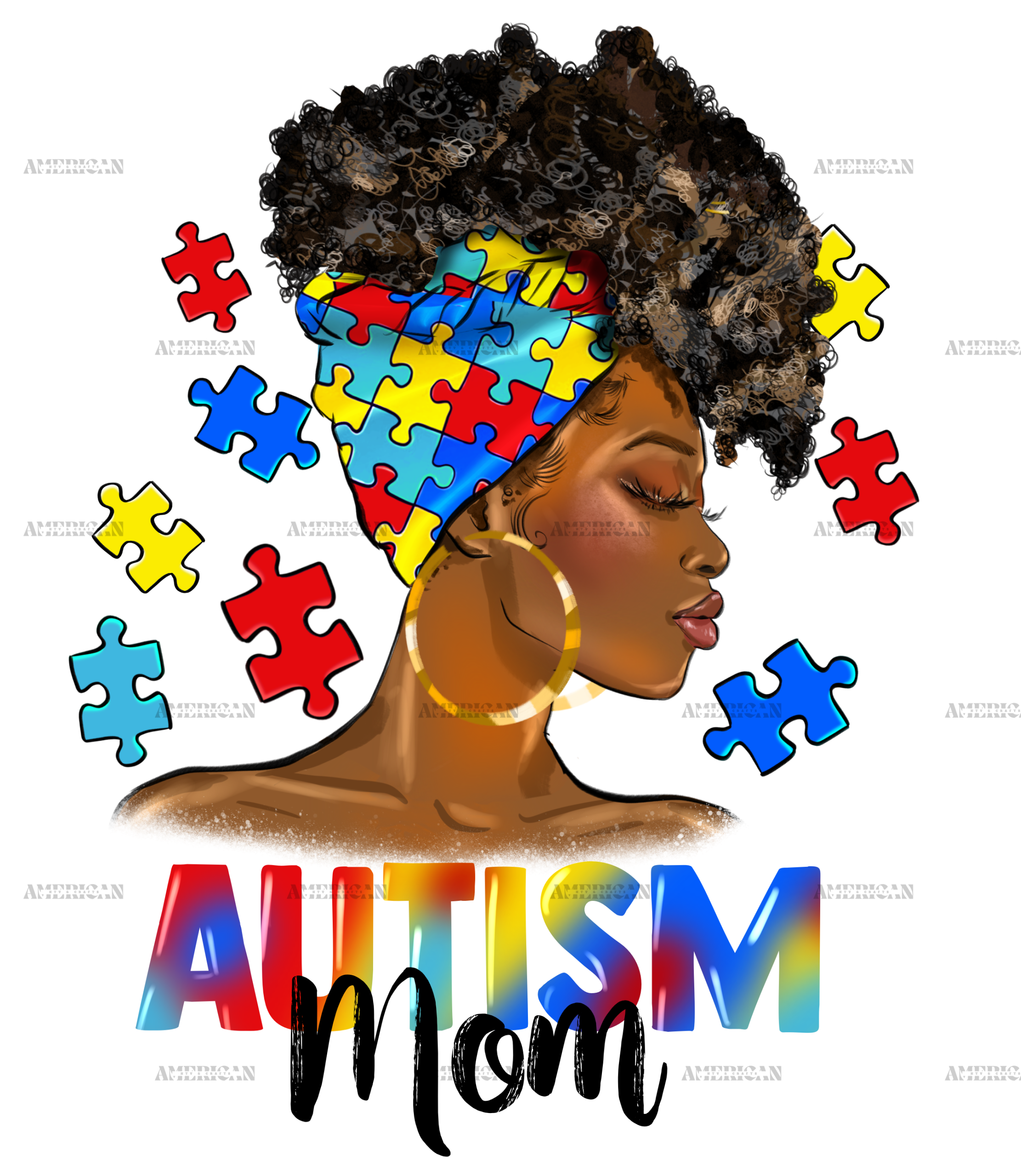 Autism Mom-3 DTF Transfer