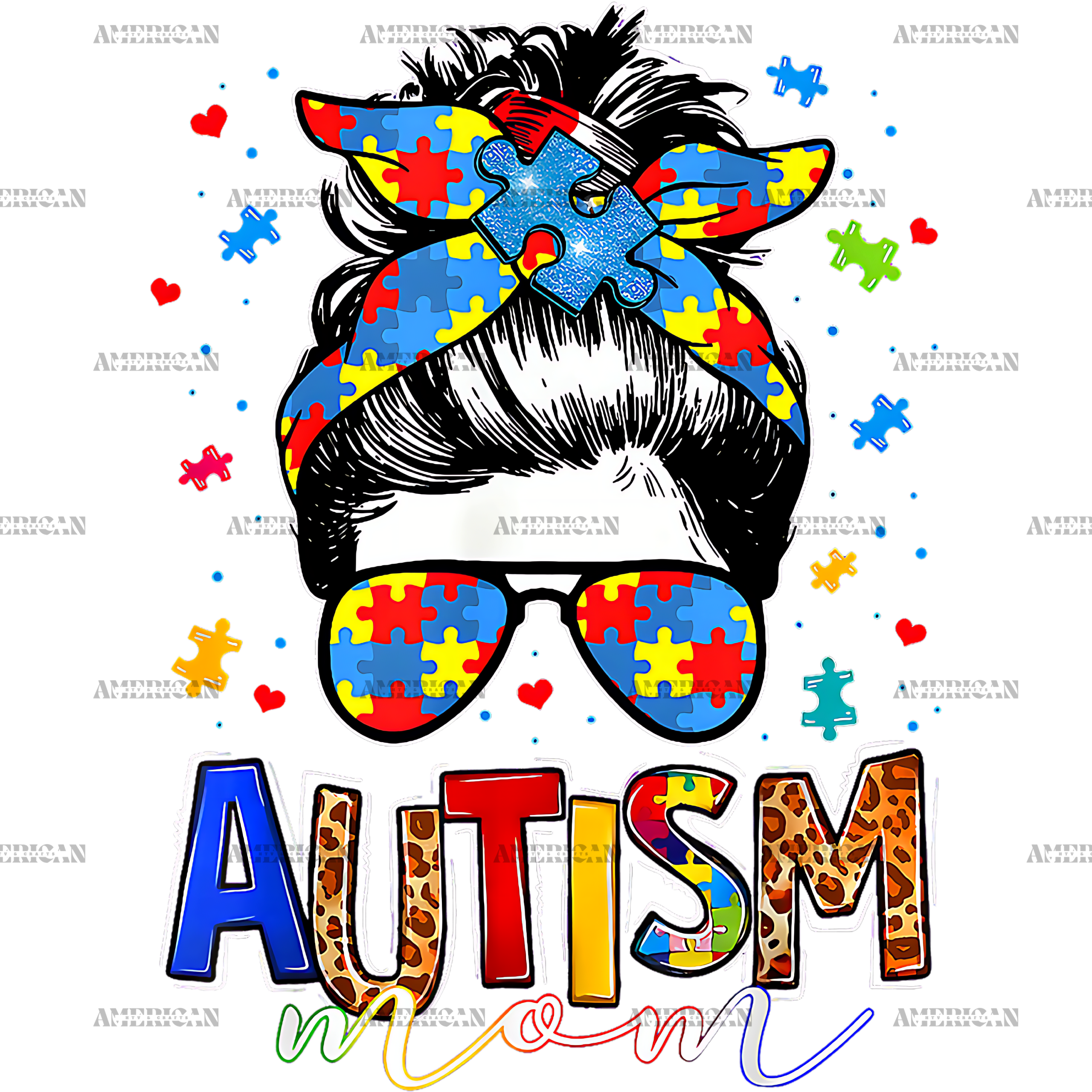 Autism Mom-5 DTF Transfer