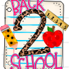 Back To School Paper Pink DTF Transfer