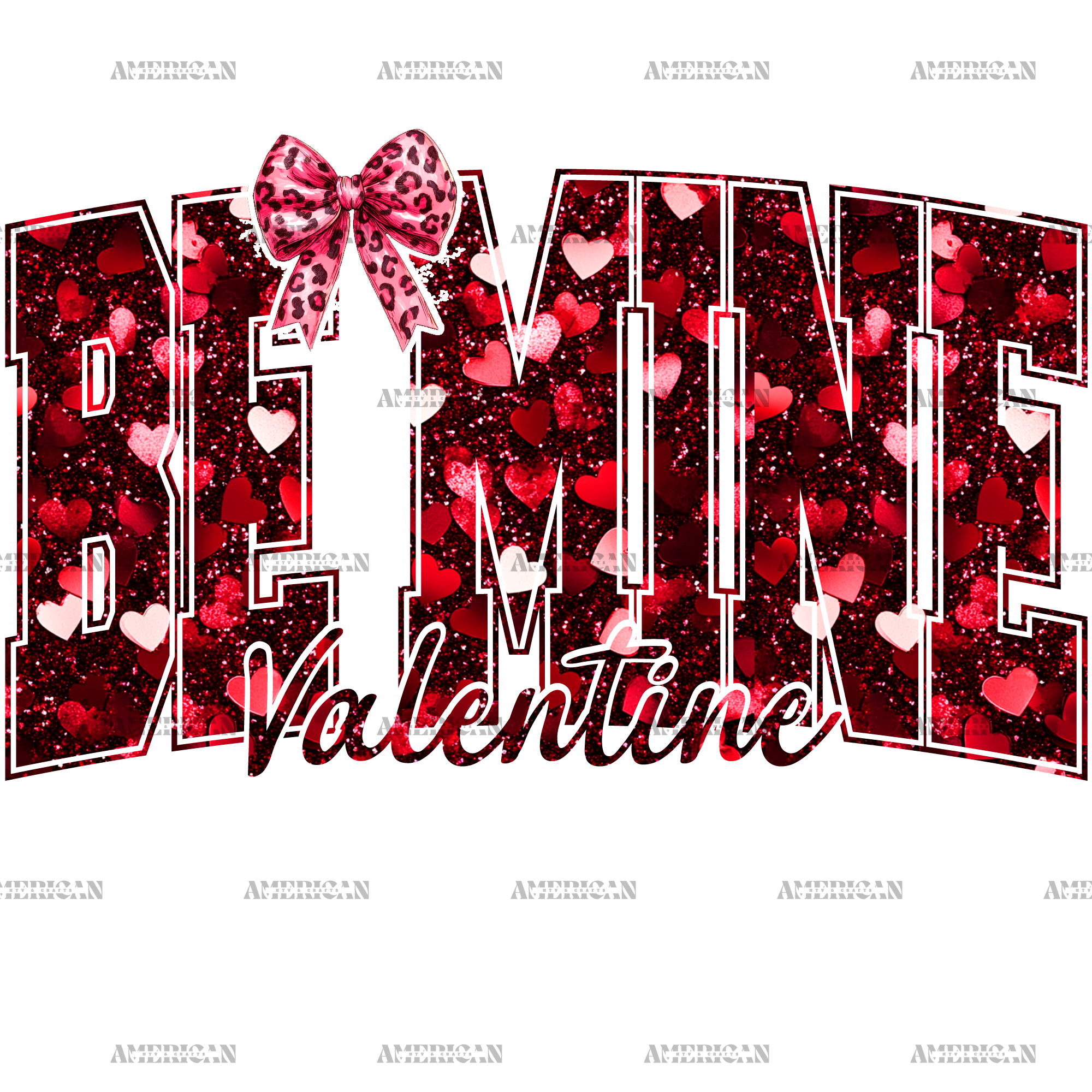 Be Mine Bow-3 DTF Transfer