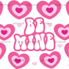 Be Mine Retro Hearts UV DTF Transfer