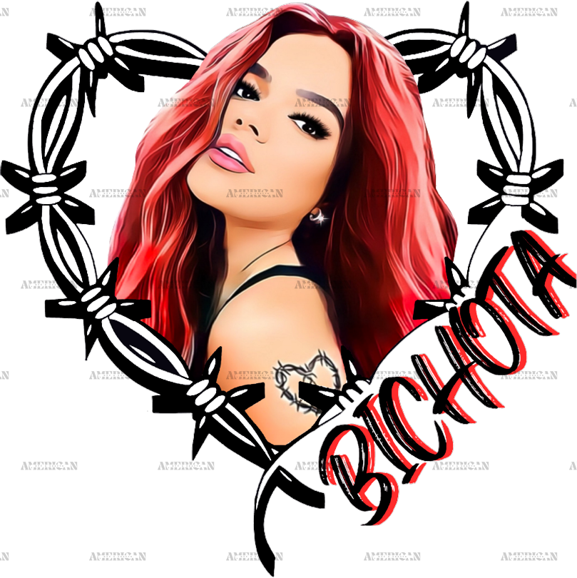 Bichota Karol G Red Hair Dtf Transfer