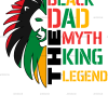 Black Dad DTF Transfer