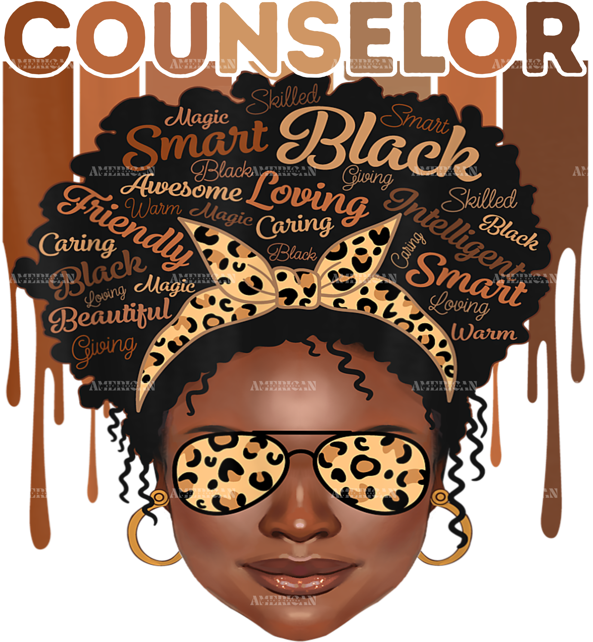 Black Counselor DTF Transfer