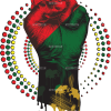 Black History Fist Drip DTF Transfer