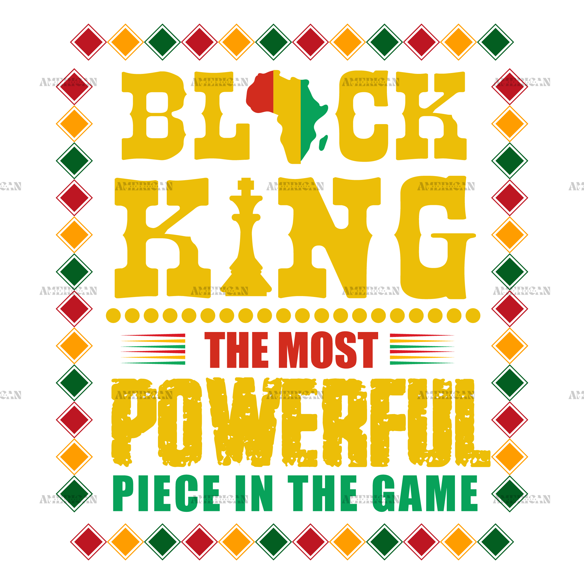 Black King The Most Powerful Piece In The Game DTF Transfer