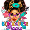 Black Nurse Magic DTF Transfer