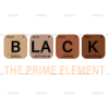 Black The Prime Element-8 DTF Transfer