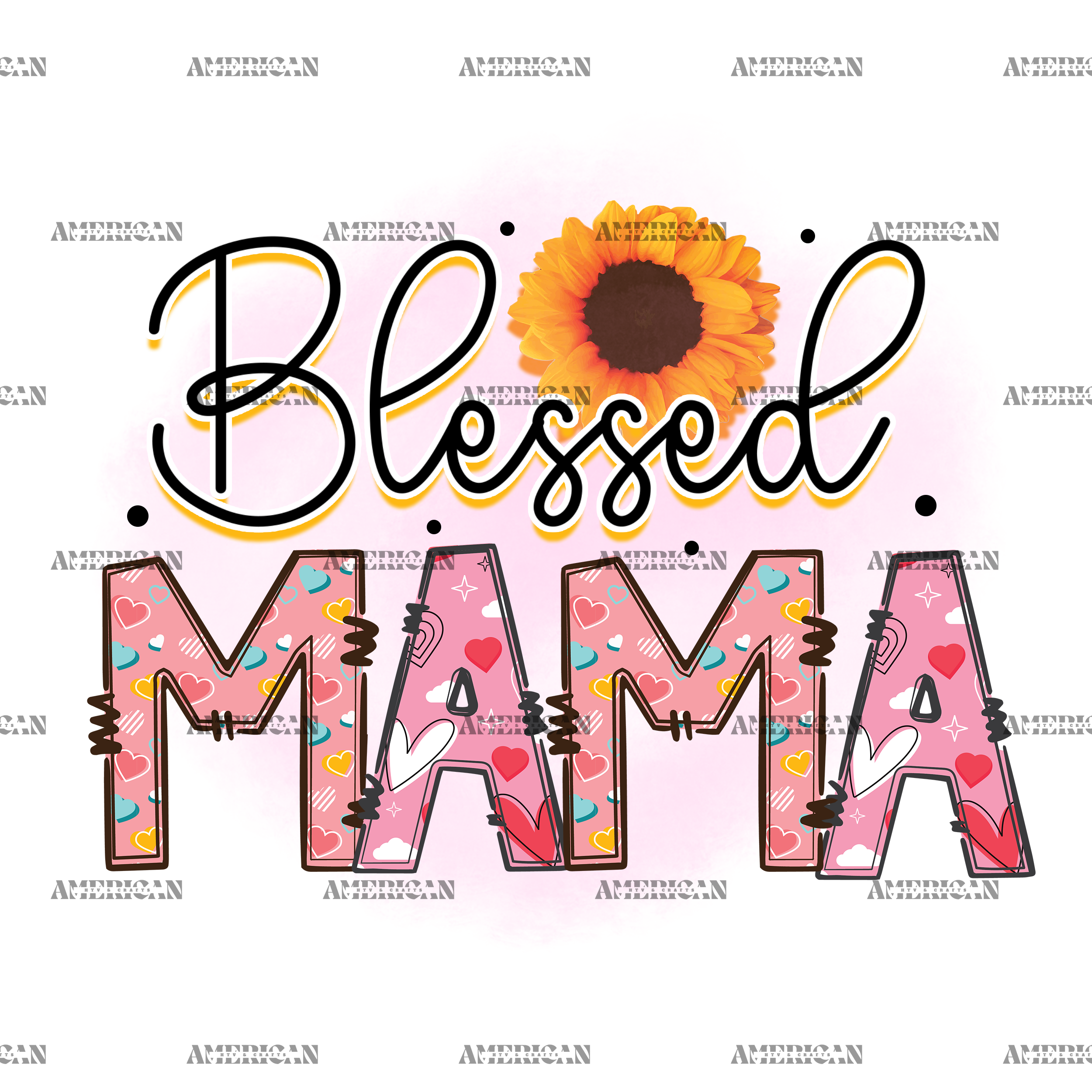 Blessed Mama-3 DTF Transfer
