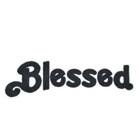 Alternative view of Blessed Patch (Large/Chenille)