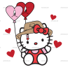 Bunny Heart Kitty DTF Transfer