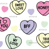 Candy Hearts-2 UV DTF Transfer