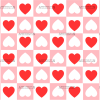 Checkered Hearts UV DTF Transfer
