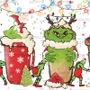 Christmas Grinch Latte UV DTF Transfer