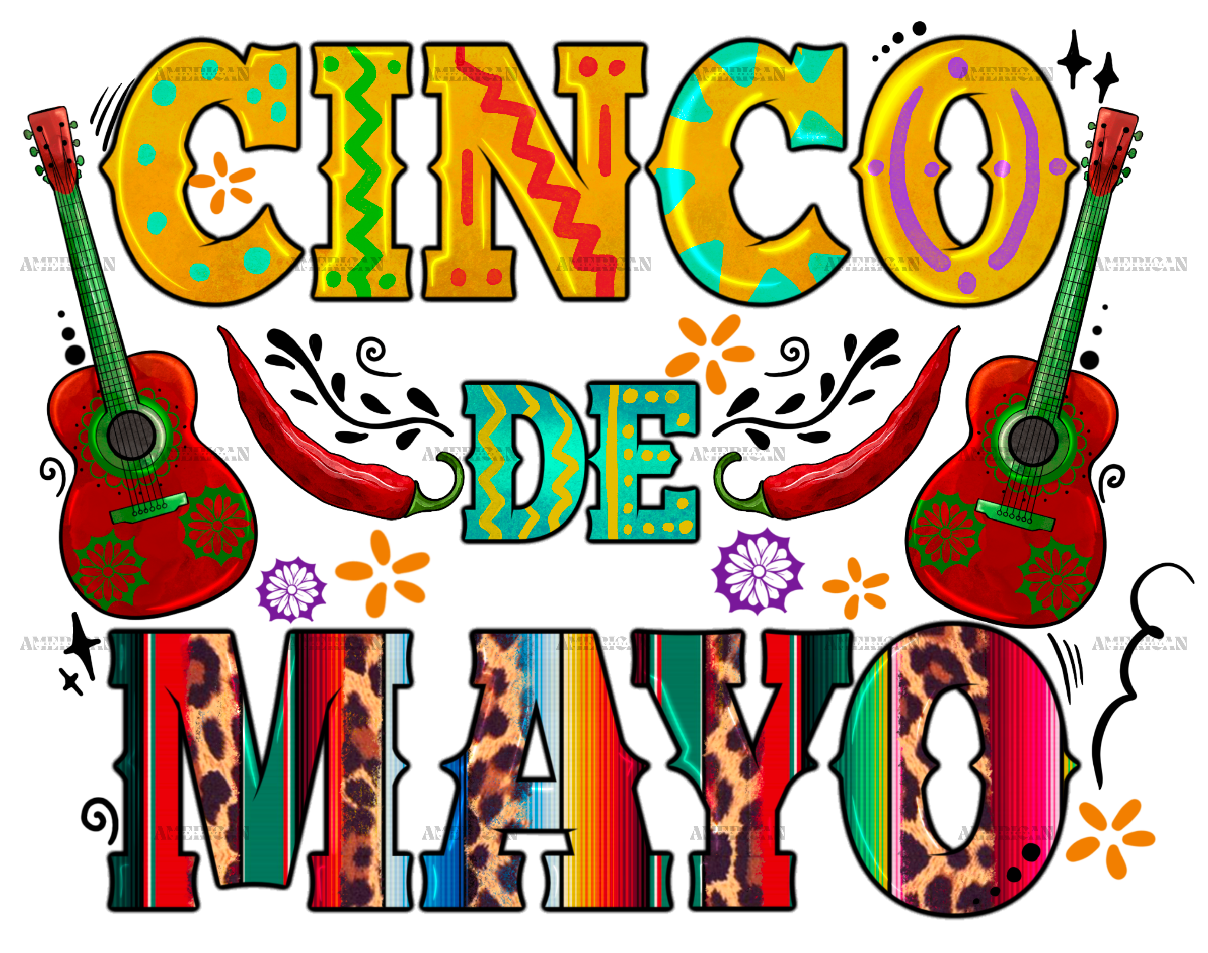 Cinco De Mayo Dtf Transfer