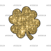 Clover Leaf Gold DTF Transfer