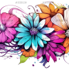 Flowers-1 UV DTF Transfer