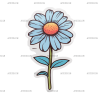 Flowers Sticker-14 UV DTF Transfer