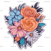 Flowers Sticker-6 UV DTF Transfer