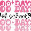 Groovy 100 Days Of School-1 DTF Transfer
