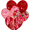Group Of Valentine Hearts DTF Transfer