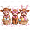 Happy Easter Cows DTF Transfer