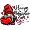 Happy Valentines Day Gnome DTF Transfer