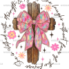 He Is Risen Cross With Bow-3 DTF Transfer