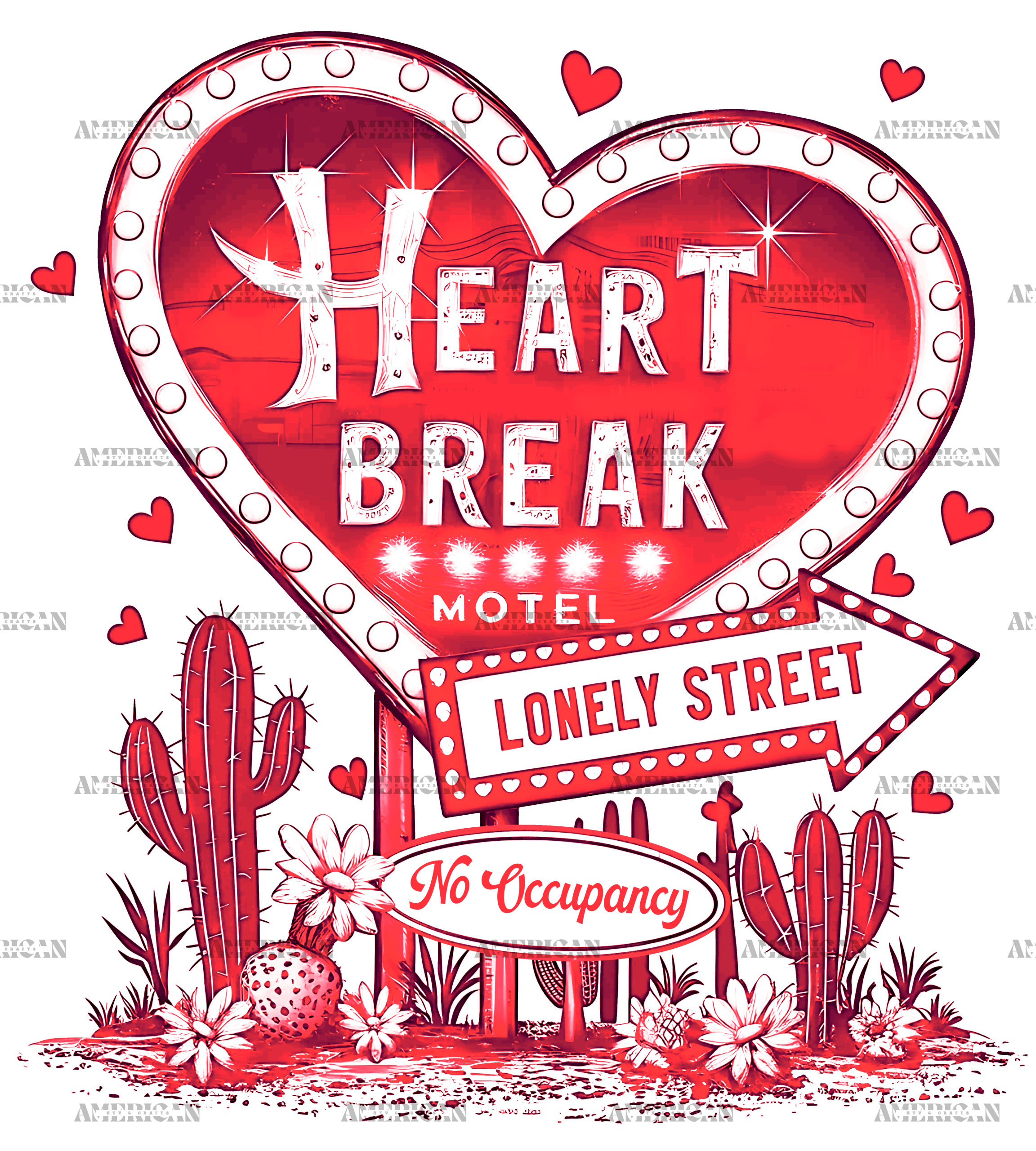 Heart Break DTF Transfer