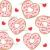 Heart Donuts Valentine-2 UV DTF Transfer
