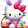 Hello Kitty Easter DTF Transfer