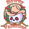 Howdy Valentine Skull DTF Transfer