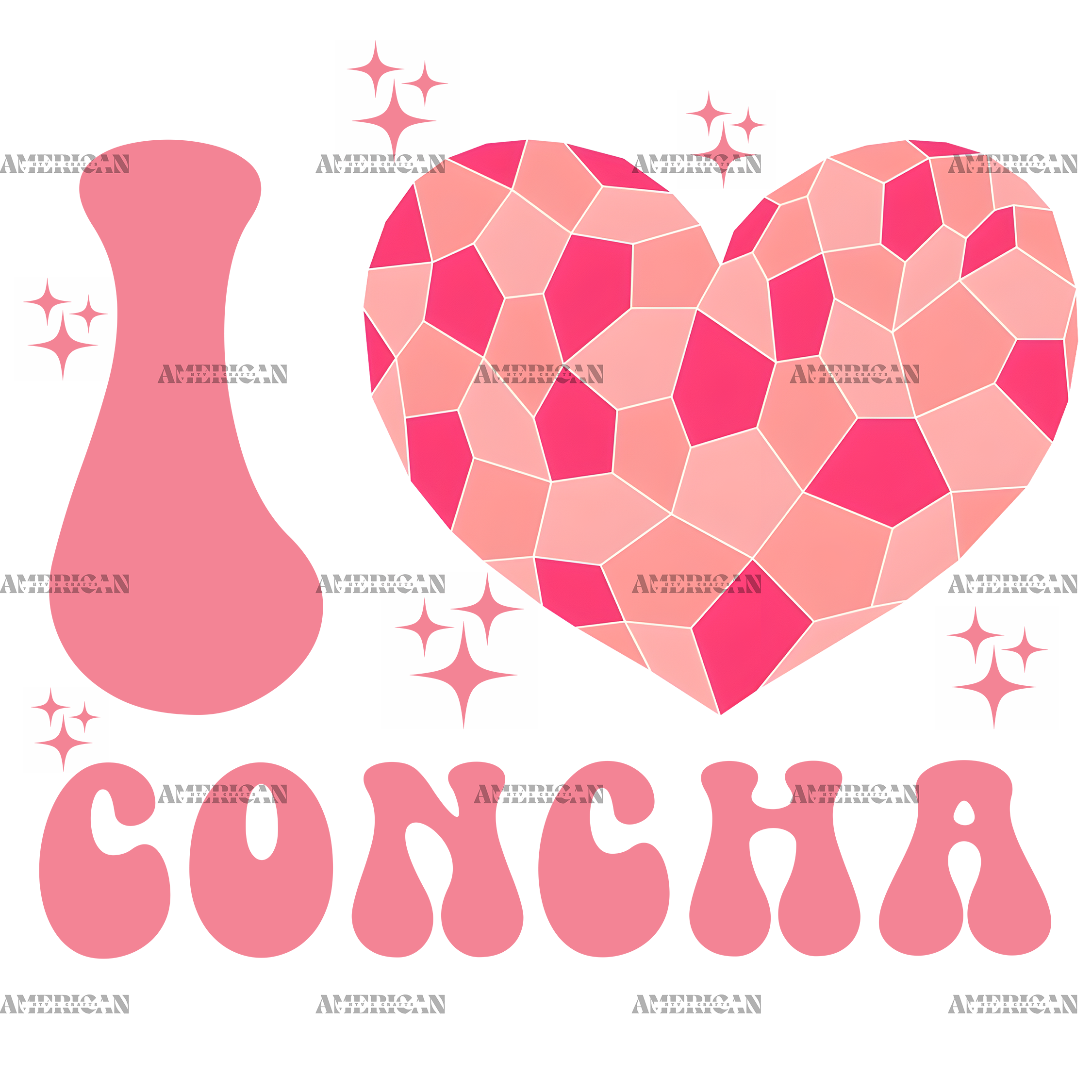 I Love Concha-2 DTF Transfer