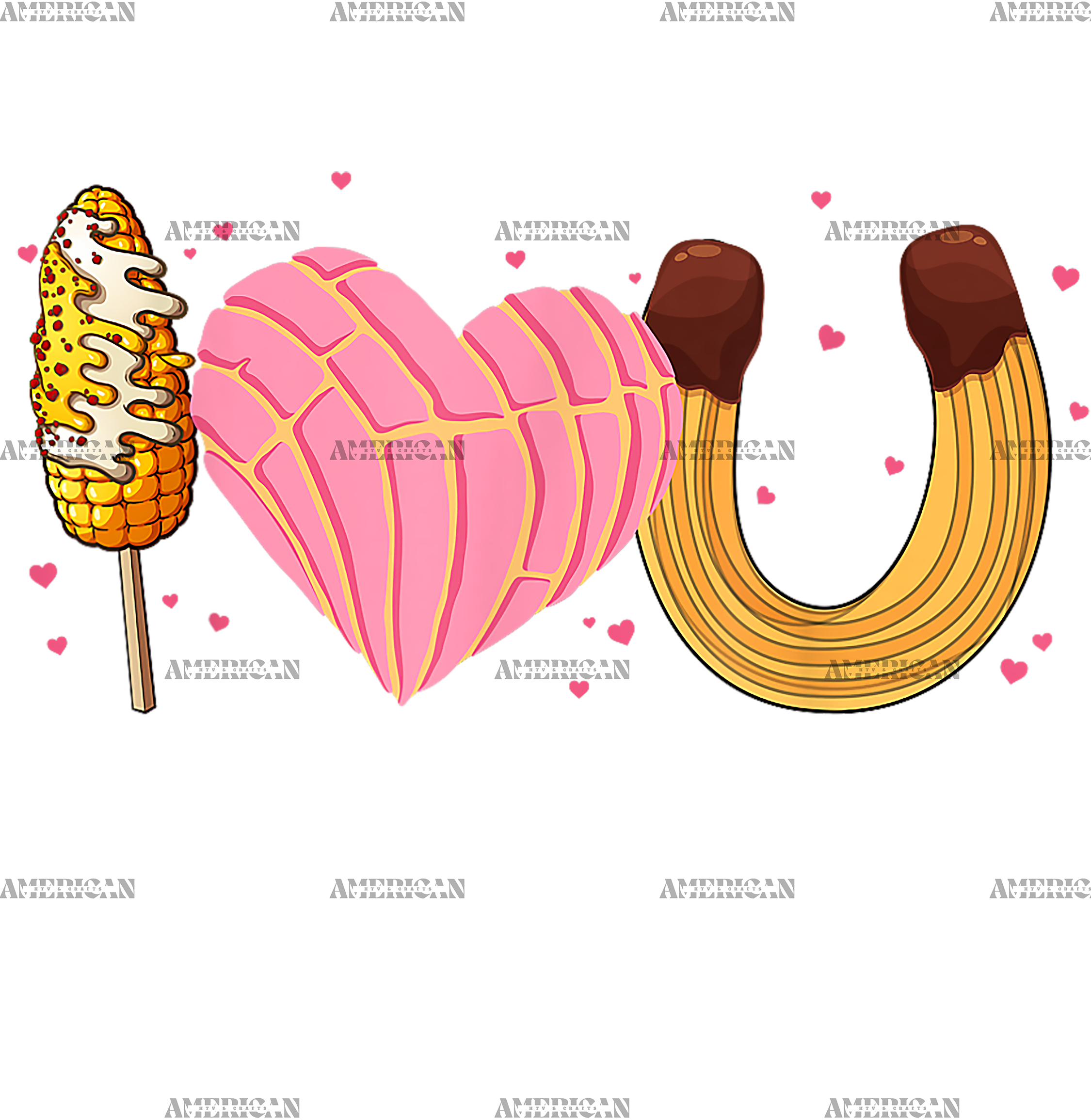 I Love You Churros DTF Transfer