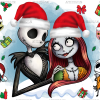 Jack and Sally Christmas Red UV DTF Transfer