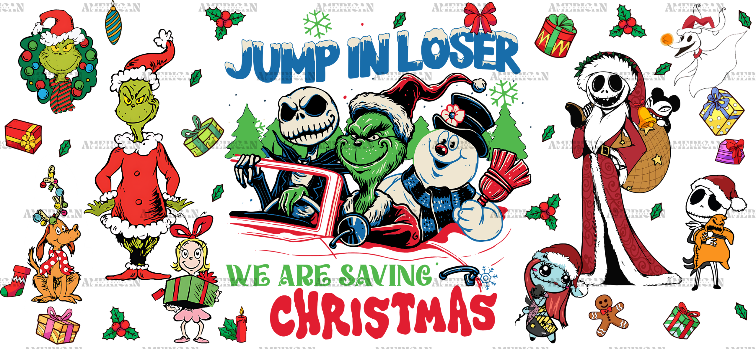 Jump In Loser Christmas UV DTF Transfer