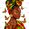 Juneteenth Afro Woman-4 DTF Transfer
