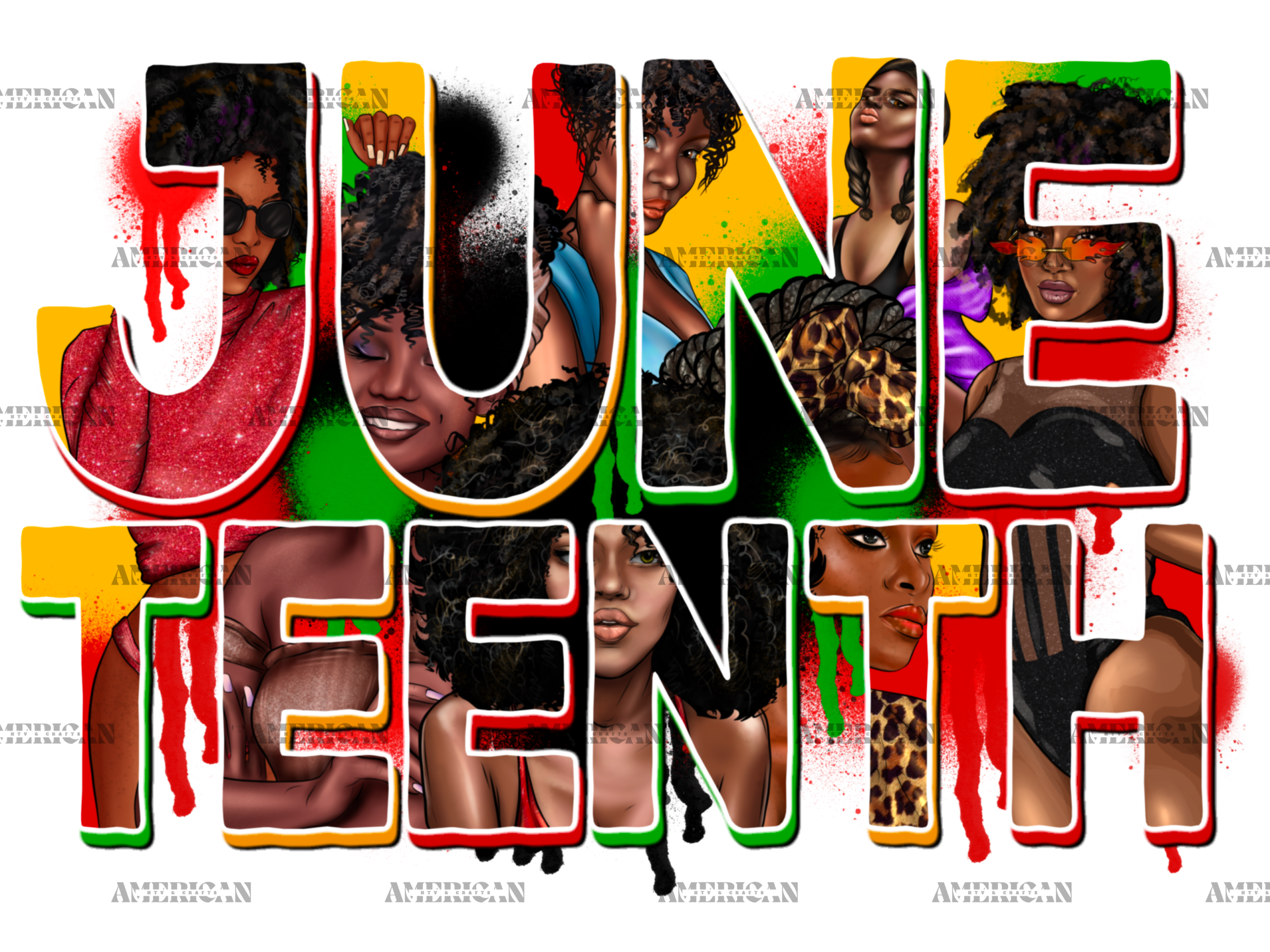 Juneteenth Blacks DTF Transfer