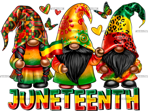 Juneteenth Gnome DTF Transfer