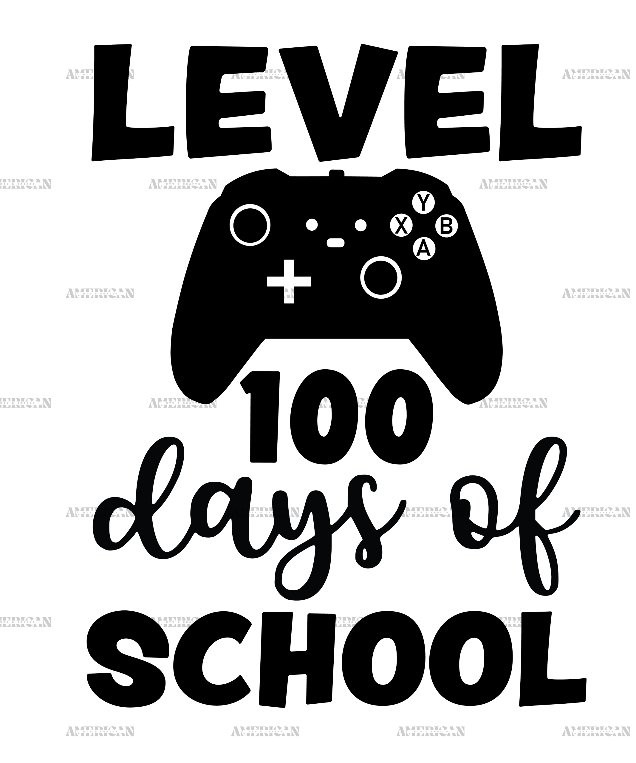 Level 100 Days of School-1 DTF Transfer
