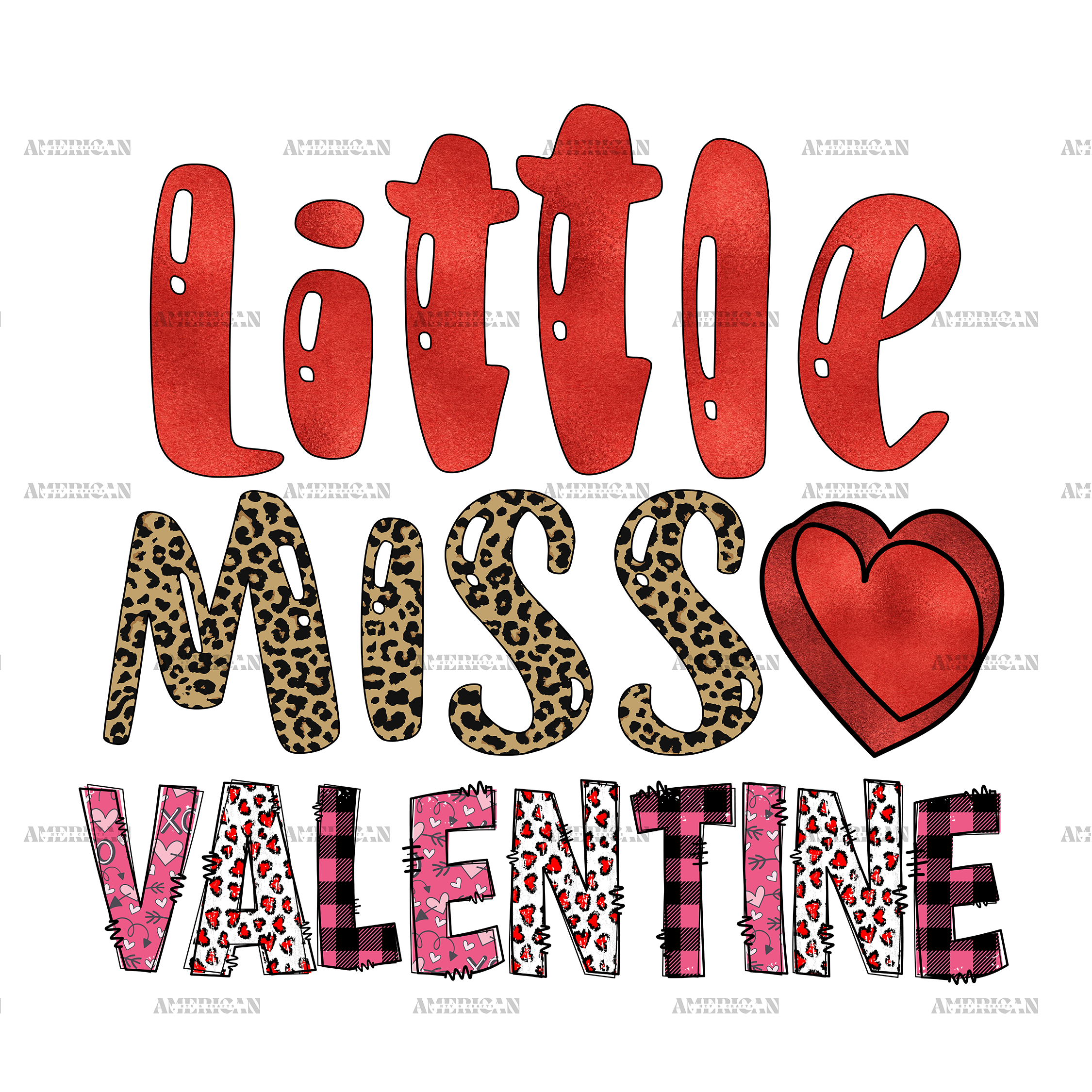 Little Miss Valentine-1 DTF Transfer
