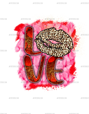 Love Leapord Lips DTF Transfer