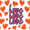 Love Orange-1 UV DTF Transfer