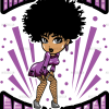 Made With Melanin Purple DTF Transfer
