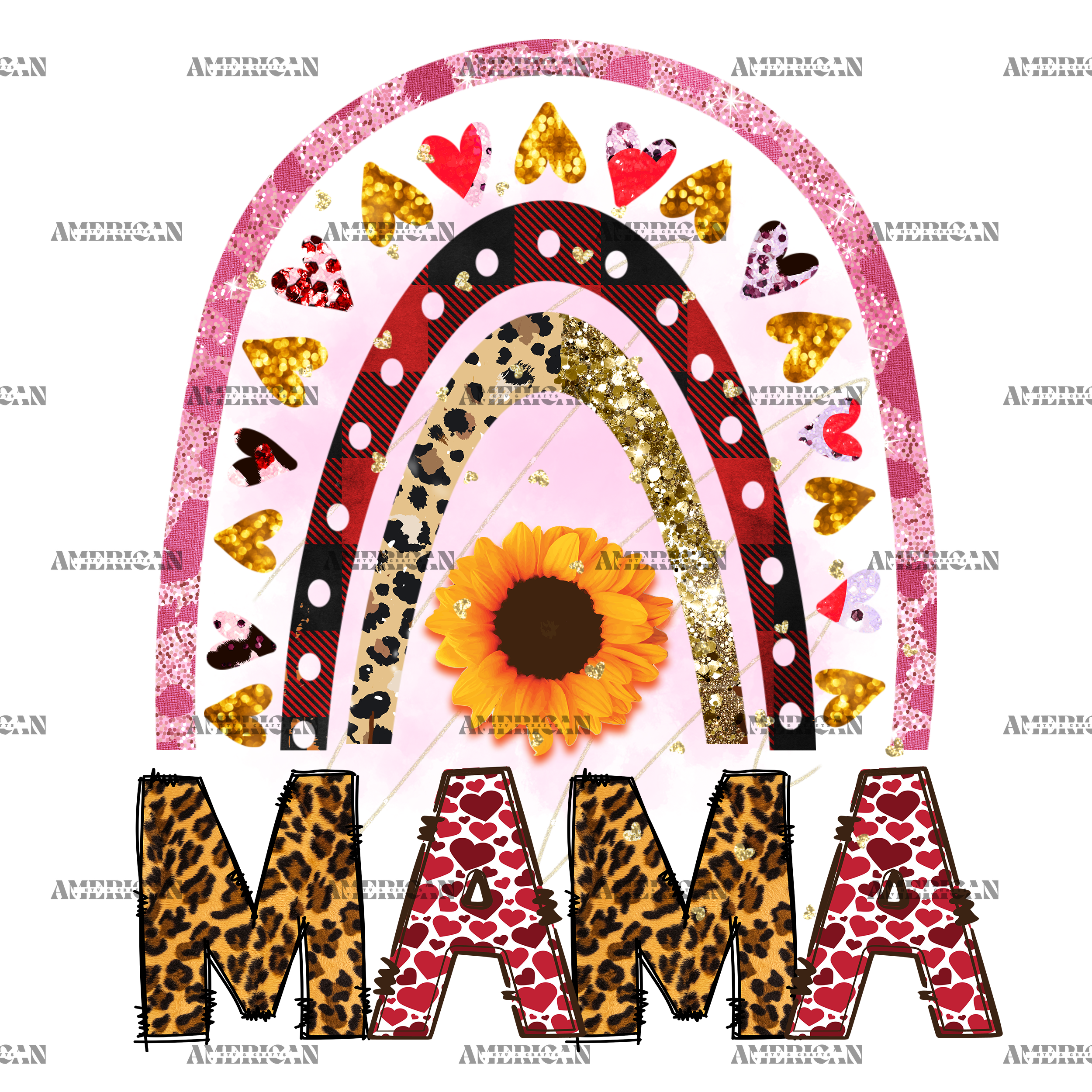 Mama Rainbow DTF Transfer