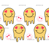 Melting Smiley Love-1 UV DTF Transfer