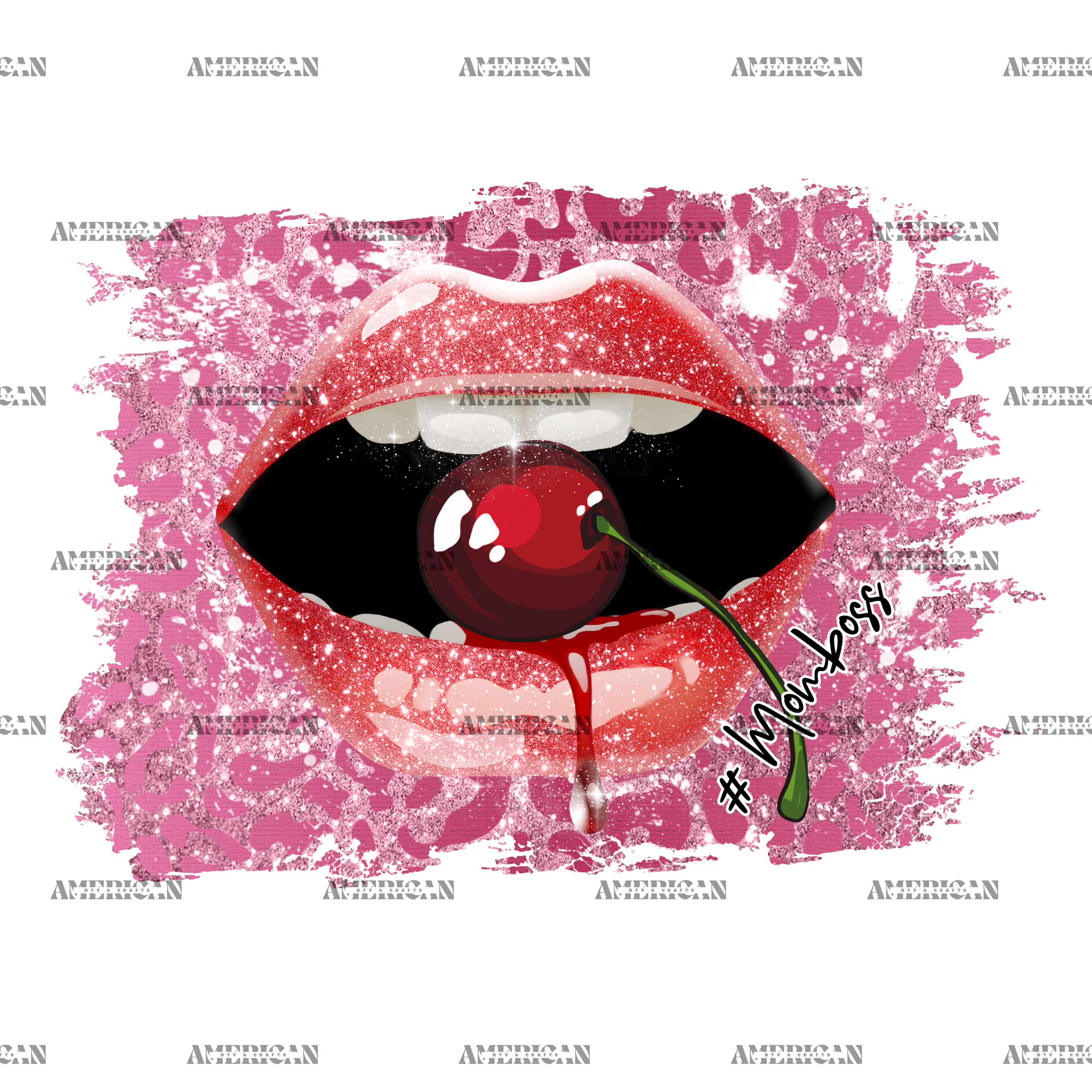 Momboss Cherry Lips DTF Transfer